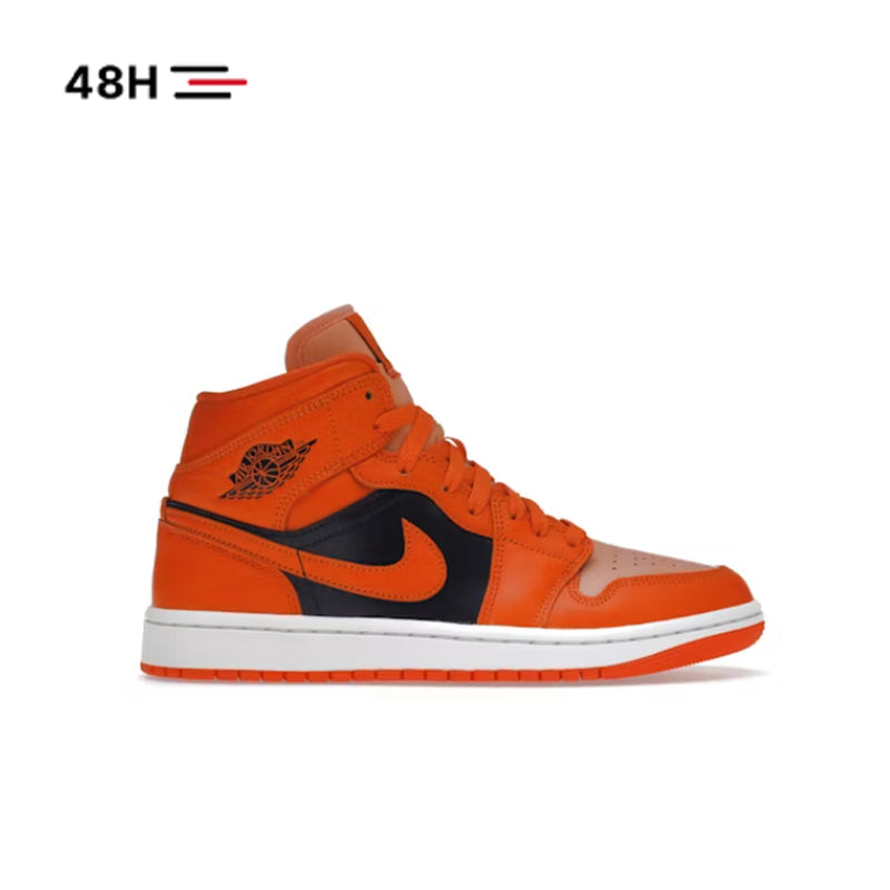 Nike Air Jordan 1 Mid SE Rush Orange Crimson Bliss (W)