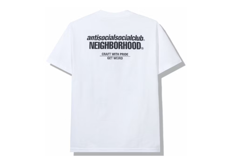 Anti Social Social Club x Neighborhood Cambered White Tee Tee