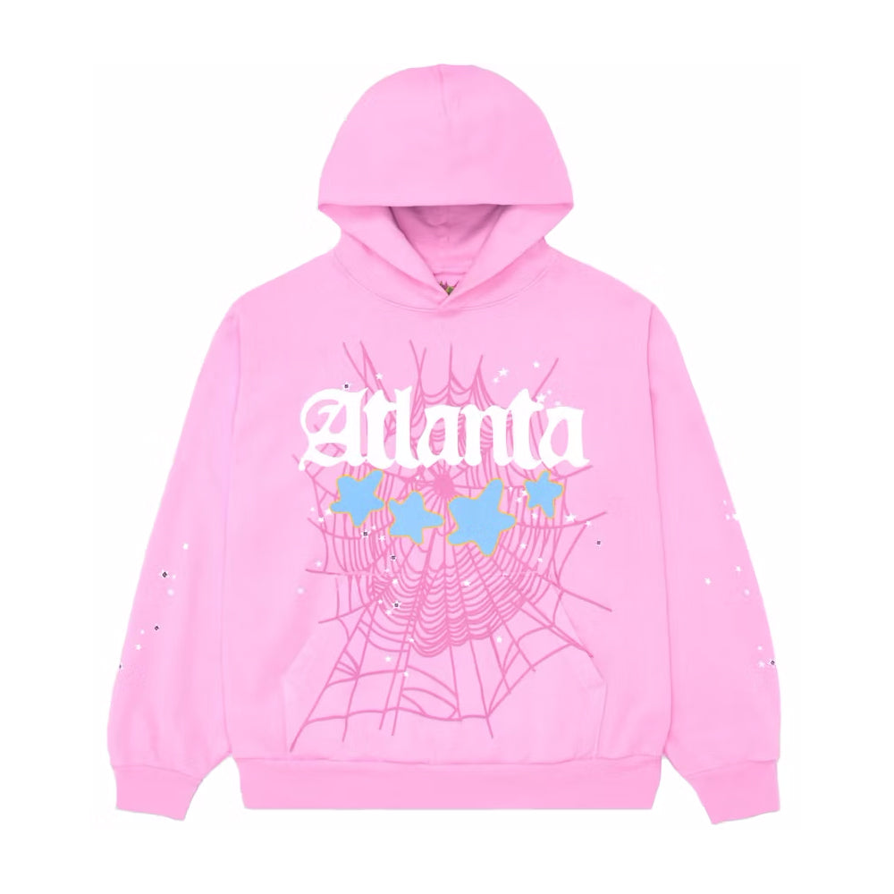 Sp5der Atlanta Hoodie Pink