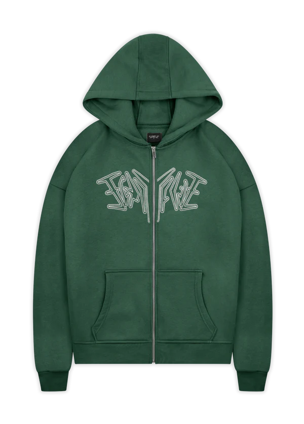 Zipper Hoodie 45Keys Dark Green