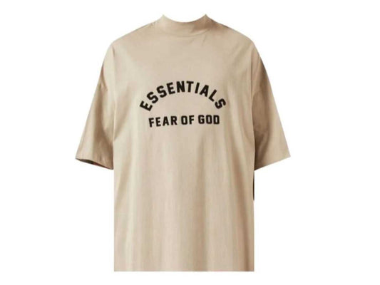 Fear of God Essentials Shirt (SS23), Dusty Beige (BLACK PRINT)
