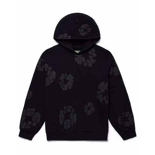 Denim Tears The Cotton Wreath Hoodie Black on Black