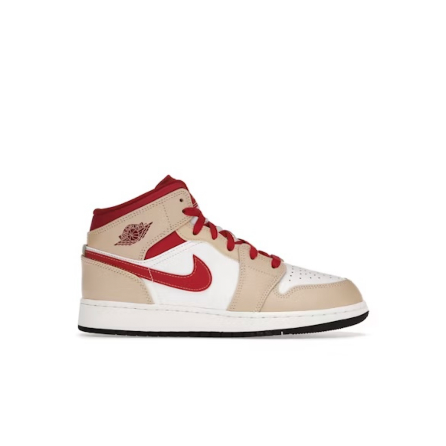 Nike Air Jordan 1 Mid Light Curry Cardinal (GS)