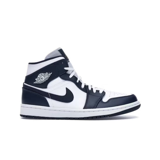Nike Air Jordan 1 Mid White Metallic Gold Obsidian