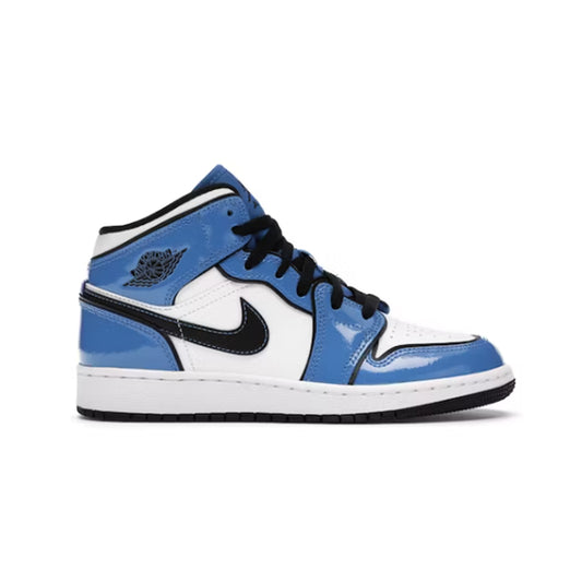 Nike Air Jordan 1 Mid Signal Blue (GS)