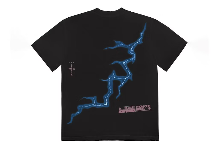 Travis Scott Cactus Jack For Fragment  Danger Tee, Washed Black