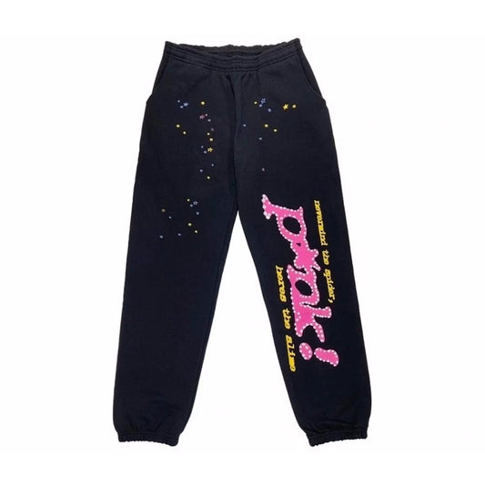 Sp5der P*nk Sweatpants Black