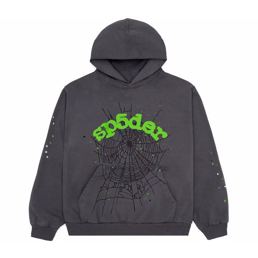 Sp5der Web Hoodie Slate Grey