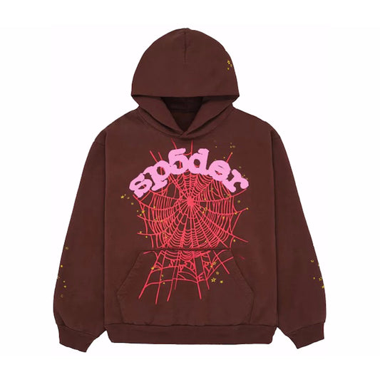 Sp5der Web Hoodie Brown