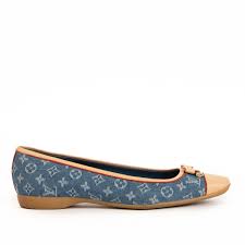 Vintage Louis Vuitton Denim Ballerinas