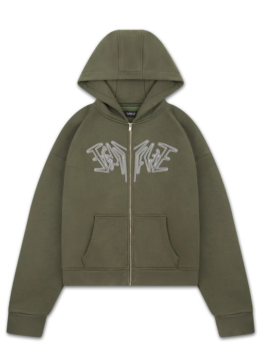 Zipper Hoodie 45Keys Olive
